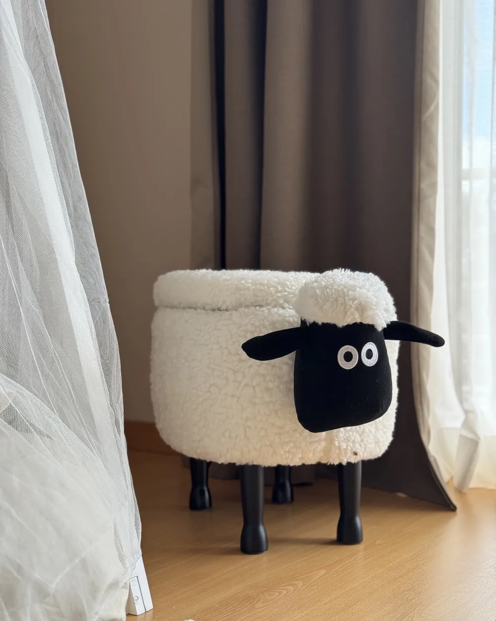 Djurpuff med förvaring SHEEP Får Vit_969736