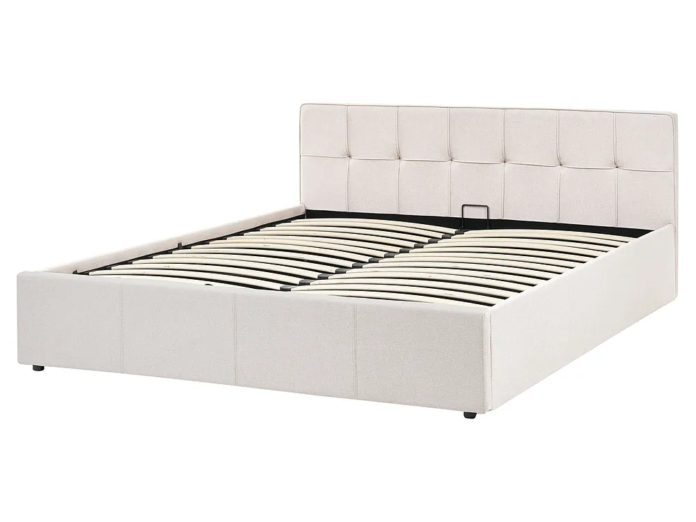 Seng med oppbevaring LAURESSES Lys beige 160 x 200 cm_1153508