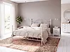 Sänky Metalli ANTLIA 140 x 200 cm Vaaleanbeige