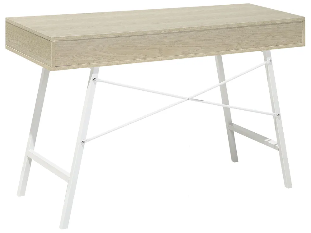 Skrivbord CLARITA 120 cm 48 cm med lådor Ljusbrun_710803