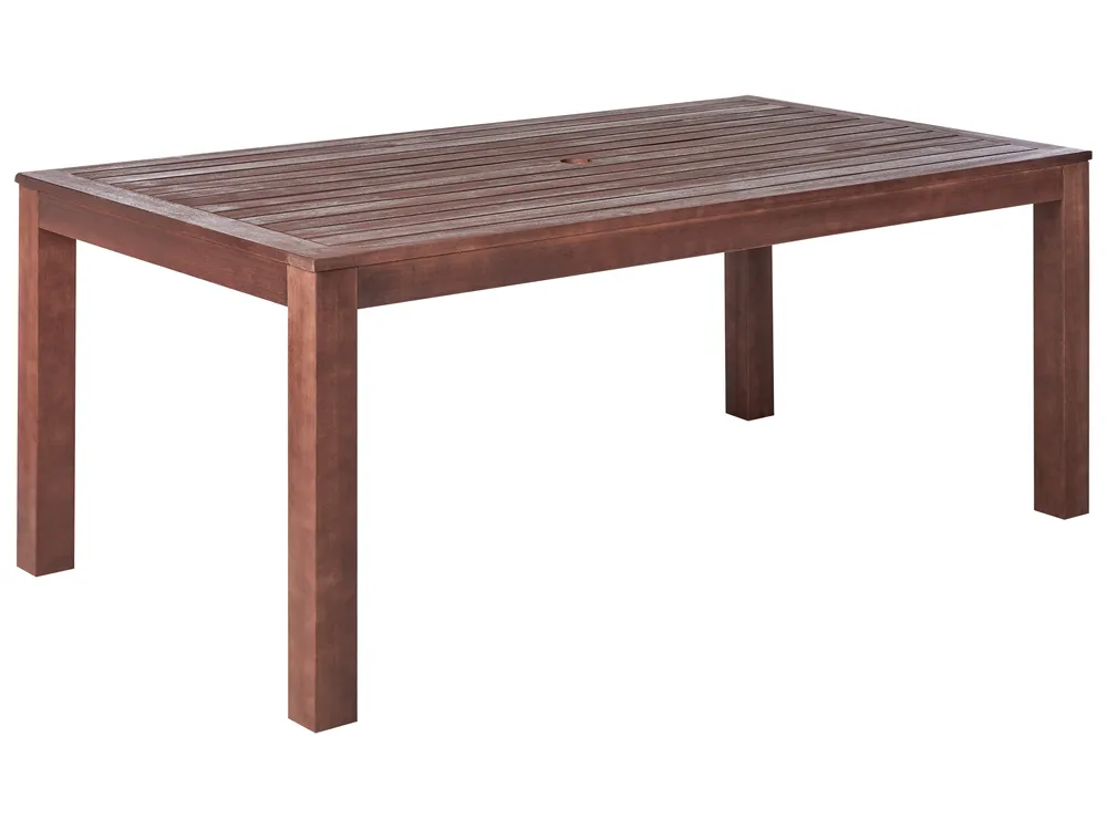 Garden Dining Table TUSCANIA 180 cm 100 cm Eucalyptus Wood Dark Brown
