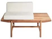 Garden Lounge Set with Table 2 Seater GIAVENO Acacia Wood Off-White_958672