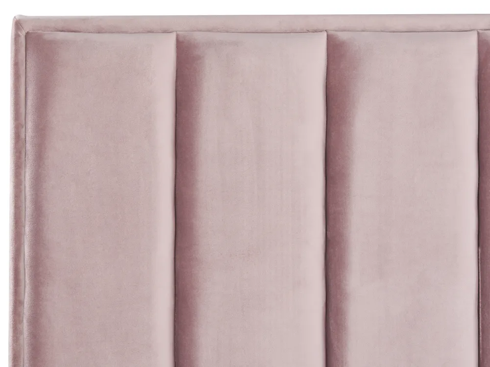 Ottoman Bed SEZANNE Velvet Pink 180 x 200 cm (EU Super King)_892486