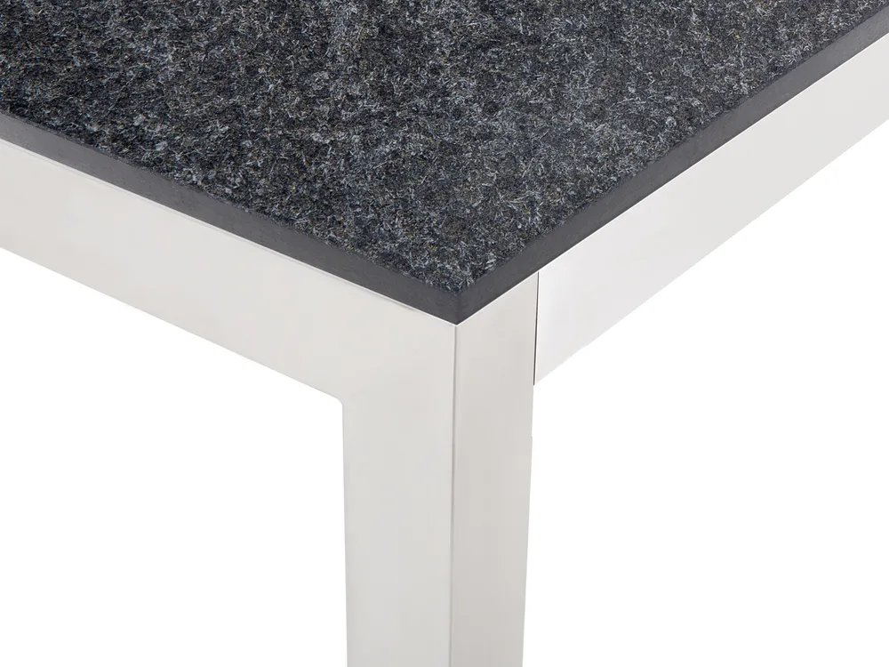 Trädgårdsmatgrupp 6-sits GROSSETO Granit Flammad Svart/ Beige_434052
