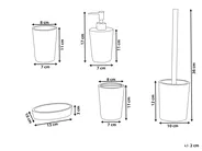 5-Piece Bathroom Accessories Set LIRCAY Black/ White_996478