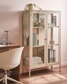 Glass Display Cabinet NASH 90 cm Metal Beige