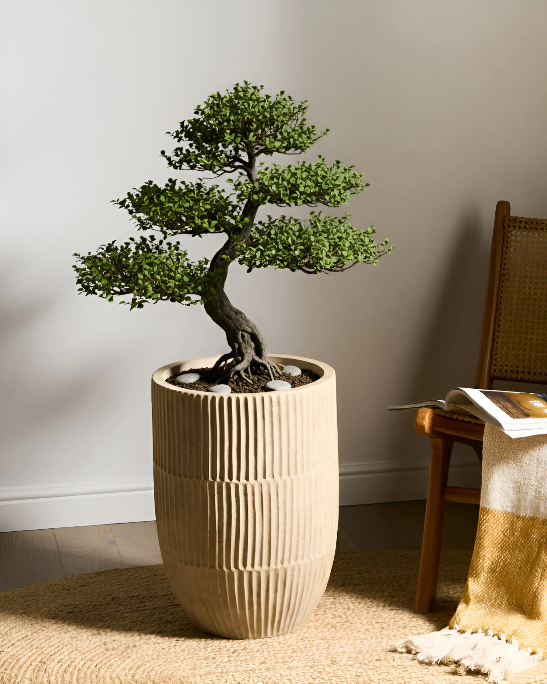 Plant Pot POROS 36 cm Light Beige_1032372