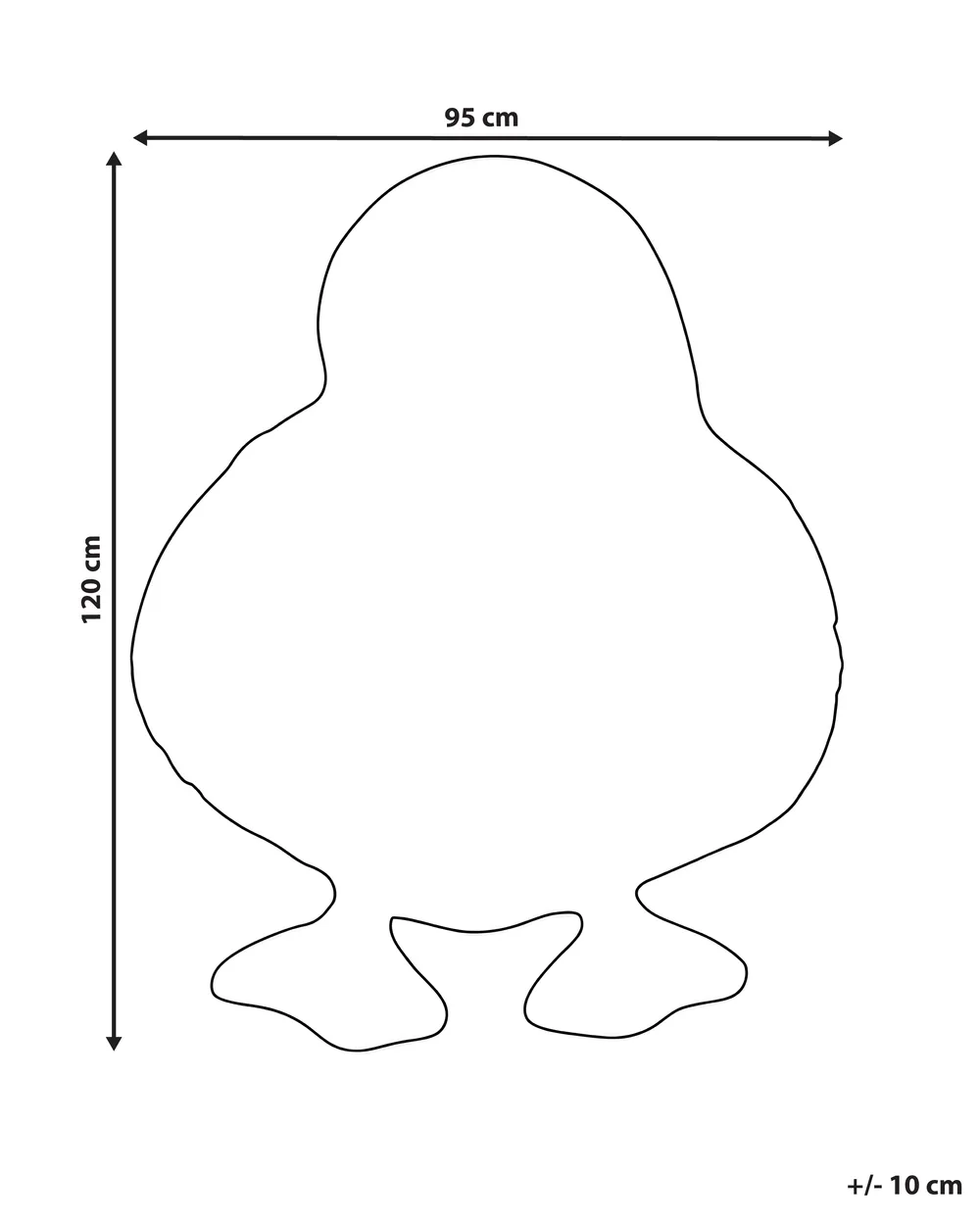 Lastenmatto DUCKIE Keltainen 95 x 120 cm Puuvilla_1108062