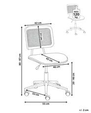 Desk Chair ARDO Faux Leather Taupe_1080721