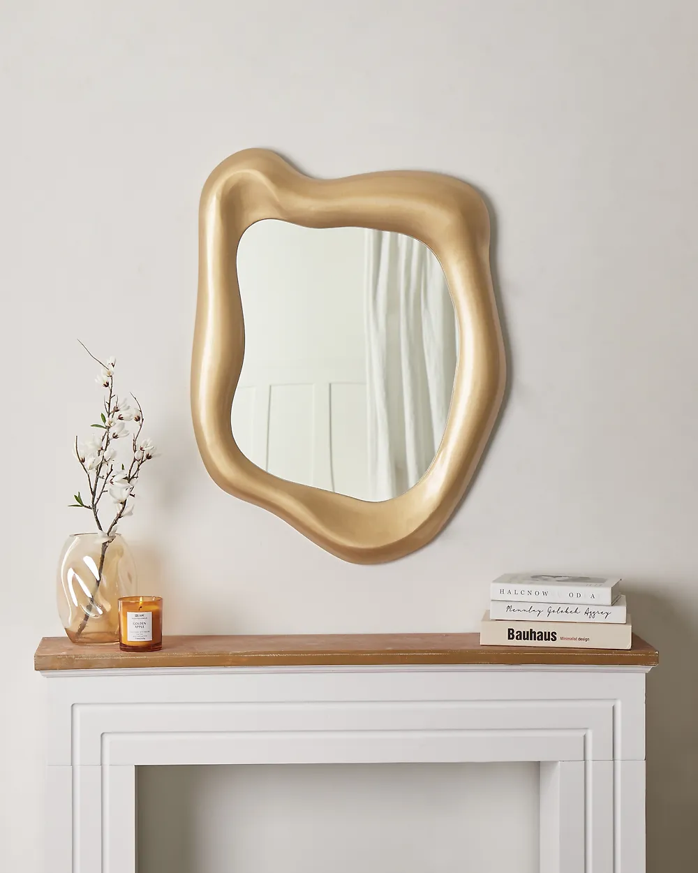 Wall Mirror SANTEC 59 cm 77 cm Gold_1175108