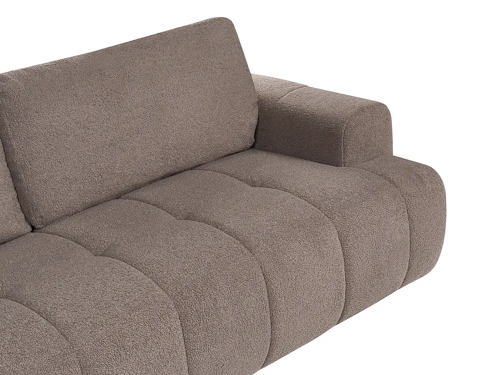 Sofa 3-seter NARILLA Bouclé Gråbrun_1161474