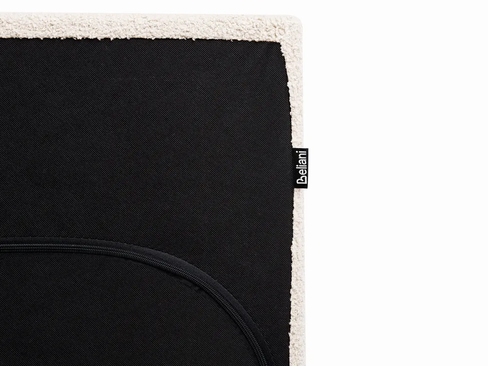Säng med lamellram Bouclé ALBI 140 x 200 cm Off-White_981899