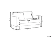 Sofa 3 Seater FENES Fabric Black_897883