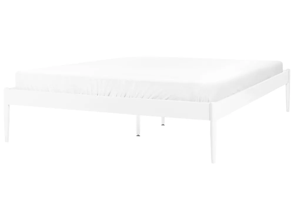 Säng med lamellram Metall VAURS 160 x 200 cm Vit_863514