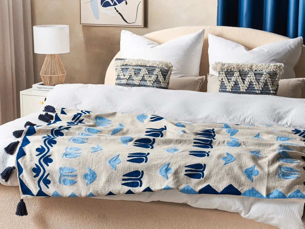 Blanket BHIND Cotton 130 x 180 cm Beige