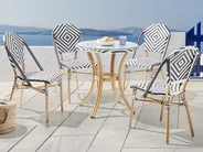 Bistro Table RIFREDDO 70 cm 70 cm Tempered Glass Black_1016438