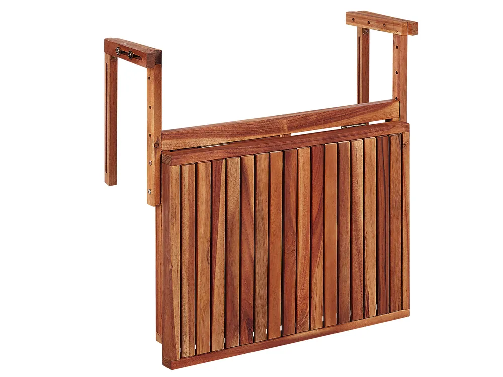 Balcony Table UDINE 70 cm 69 cm Acacia Wood Brown_810097