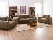 Living Room Set 5 Seater JUBEK Velvet Brown_1074596