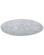 Shaggy Rug DEMRE Grey ø 140 cm_715214