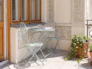 Bistro Table Folding TRENTO 70 cm 70 cm Metal Light Green_1155087