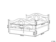 Sänky Metalli LYRA 160 x 200 cm Vaaleanbeige_1162030