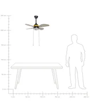 Takfläkt med lampa DOLORES LED Gul_861728