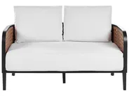 Garden Lounge Set with Table 4 Seater MONTEFALCO Metal White_905510