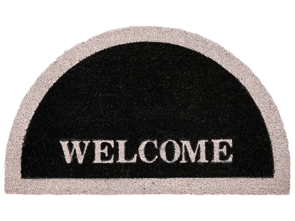 Doormat BUHI Black 45 x 75 cm Text Coir