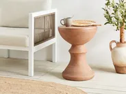 Side Table CALDARO 40 cm 40 cm Wood-like Brown_918882