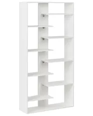 Kirjahylly 8 tasoa FONTAS 180 cm Valkoinen_1003785