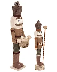 Set of 2 Figurines KOLARI 68/91 cm Nutcracker Brown_1156769