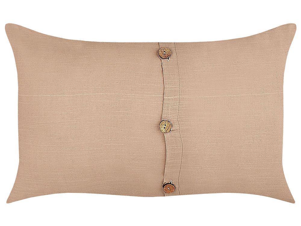 Set med 2 prydnadskuddar BANORI 30 x 50 cm Linne Beige Monokromt