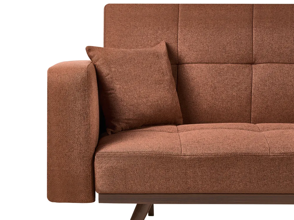 Sofa Bed 3 Seater HJULBY Golden Brown_1030146
