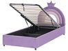 Kids Ottoman Bed GRISETOT Velvet Violet 90 x 200 cm (EU Single)
