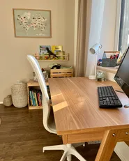 Työpöytä SHESLAY 120 cm 70 cm laatikoilla Vaaleanruskea_856316