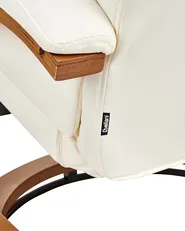 Massagestol FORCE med fotpall Konstläder Vit_964989