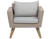 Garden Lounge Set with Table 4 Seater VITTORIA PE Rattan Grey_744950