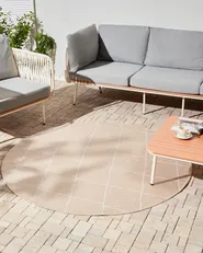 Utomhusmatta GWALIOR Beige ø 160 cm_992340