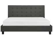 Bed Fabric LA ROCHELLE 180 x 200 cm (EU Super King) Dark Grey_904627