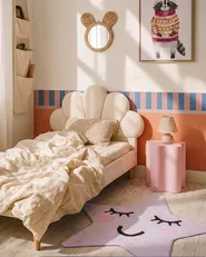 Kids Rug SIRIUS Pastel Pink 120 x 120 cm_1080768