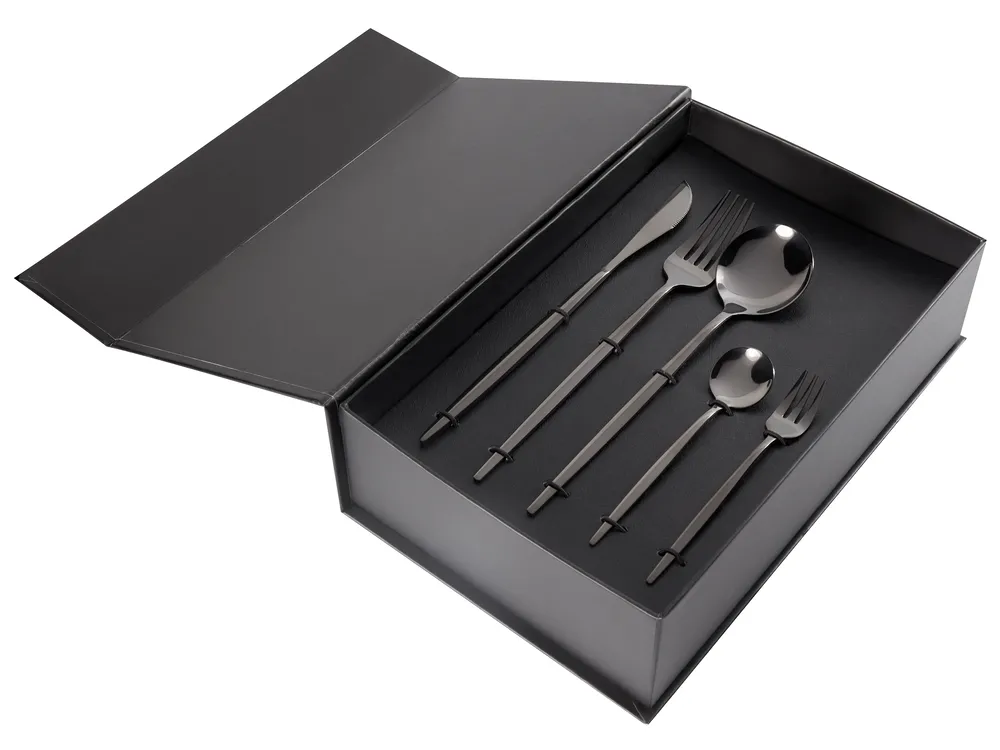 30 Piece Cutlery Set RIGATONI Black_902908