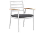 Garden Dining Set 4 Seater CAVOLI with Cushions Metal Grey_777405