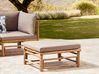 Garden Ottoman CERRETO Bamboo Taupe