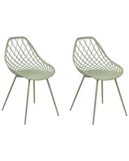Set med 2 matstolar CANTON II Grön_861829