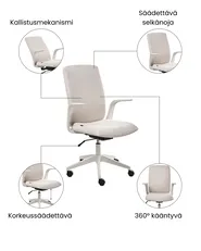 Toimistotuoli CAPTAIN Kangas Beige_1073360