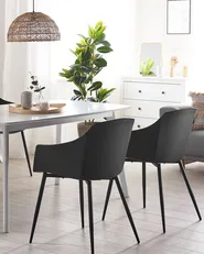 Set med 2 matstolar FONDA Svart_775265