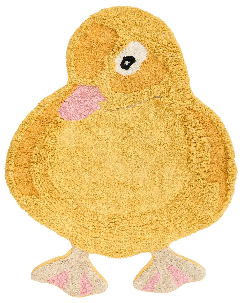 Kids Rug DUCKIE Yellow 95 x 120 cm Cotton