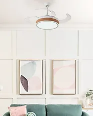 Takfläkt med lampa FREMONT med fjärrkontroll LED Vit_1182855