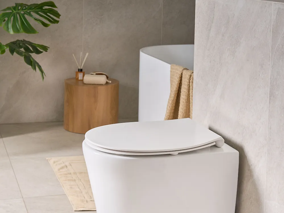 Toalettsits PUTUMAYO Smal Mjukstängande Duroplast Vit_1179101