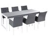 Garden Dining Set 6 Seater BACOLI with Cushions Metal Grey